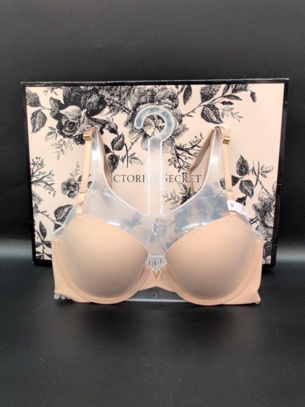 Victoria Secret Love Cloud Smooth Lightly Lined Plunge Demi Bra 30D Praline